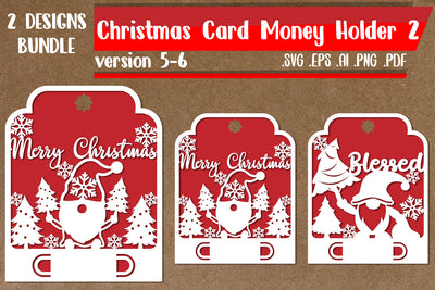 Christmas Card Money Holder 2.2 svg eps ai png pdf SVG zafrans studio 