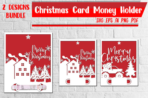Christmas Card Money Holder 5-6 svg eps ai png pdf SVG zafrans studio 