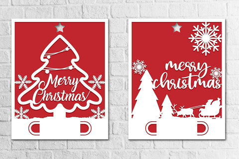 Christmas Card Money Holder Bundle - svg eps ai png pdf SVG zafrans studio 