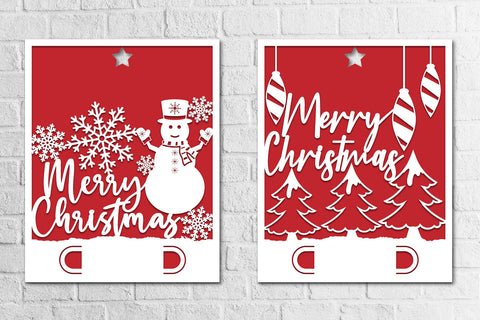 Christmas Card Money Holder Bundle - svg eps ai png pdf SVG zafrans studio 