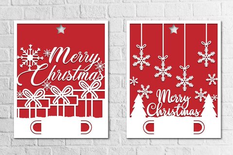 Christmas Card Money Holder Bundle - svg eps ai png pdf SVG zafrans studio 