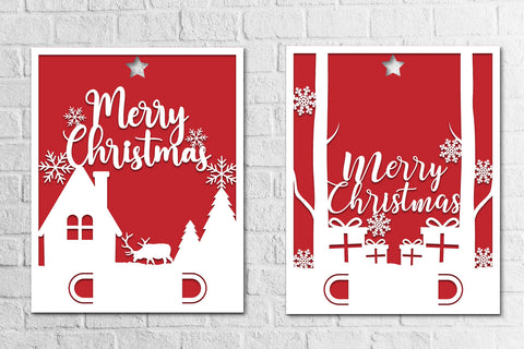 Christmas Card Money Holder Bundle - svg eps ai png pdf SVG zafrans studio 