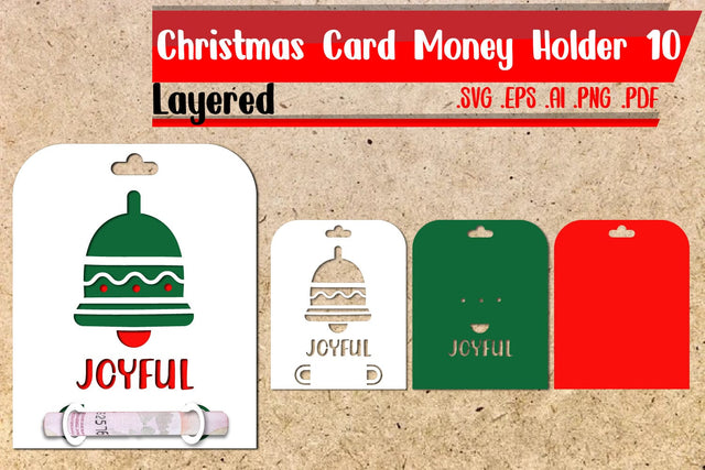 Christmas Card Money Holder Layered 10 SVG zafrans studio 