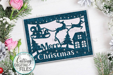 Christmas card svg bundle, Cricut cards svg, Merry Christmas card svg, papercut svg, laser cut template, cut out card svg SVG kartcreationii 