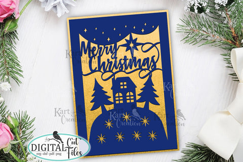Christmas card svg Cricut Joy Maker Explore Air Laser cut SVG kartcreationii 