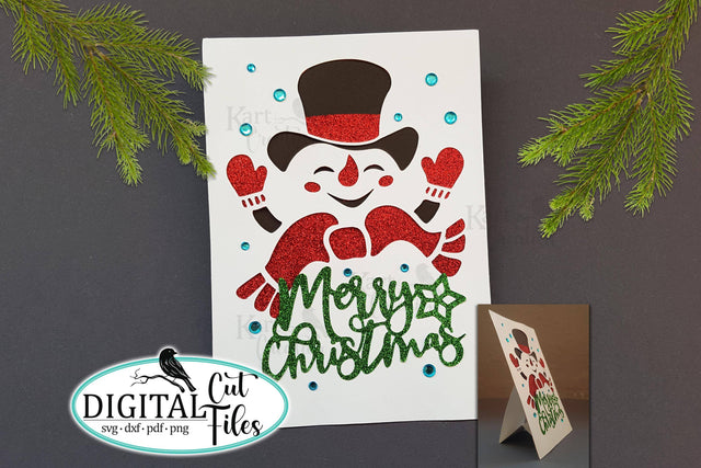 Christmas card svg, Merry Christmas 3D card svg, Cricut Explore card, Cricut MAker card svg, digital download, paper cut card svg SVG kartcreationii 