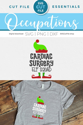 Christmas Cardiac Surgery svg, Cardiac Surgery elf svg SVG SVG Cut File 