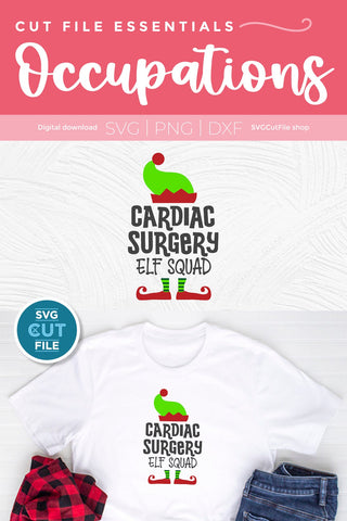 Christmas Cardiac Surgery svg, Cardiac Surgery elf svg SVG SVG Cut File 