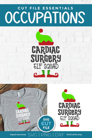 Christmas Cardiac Surgery svg, Cardiac Surgery elf svg SVG SVG Cut File 
