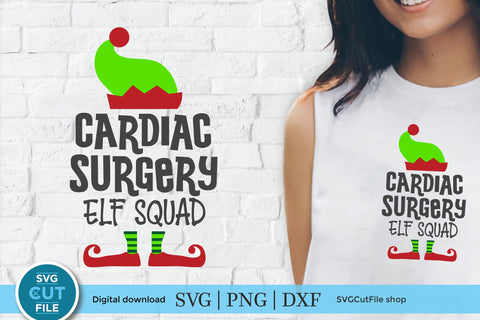 Christmas Cardiac Surgery svg, Cardiac Surgery elf svg SVG SVG Cut File 