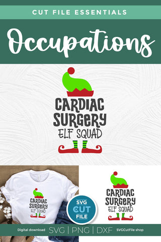 Christmas Cardiac Surgery svg, Cardiac Surgery elf svg SVG SVG Cut File 