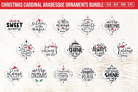 Christmas Cardinal Arabesque Ornament SVG Bundle SVG CraftLabSVG 
