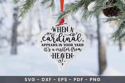 Christmas Cardinal Arabesque Ornament SVG SVG CraftLabSVG 