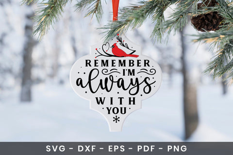 Christmas Cardinal Arabesque Ornament SVG SVG CraftLabSVG 