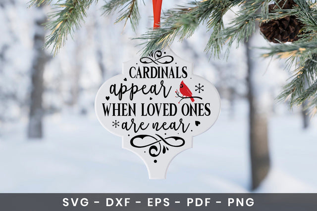 Christmas Cardinal Arabesque Ornament SVG SVG CraftLabSVG 