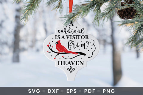 Christmas Cardinal Arabesque Ornament SVG SVG CraftLabSVG 