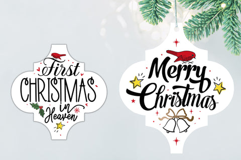 Christmas Cardinal Arabesque Ornaments SVG Bundle SVG Regulrcrative 