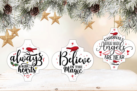 Christmas Cardinal Arabesque Ornaments SVG Bundle SVG Regulrcrative 