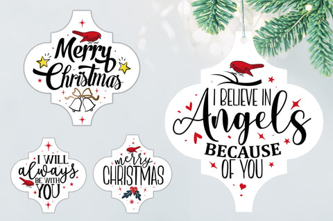 Christmas Cardinal Arabesque Ornaments SVG Bundle SVG Regulrcrative 