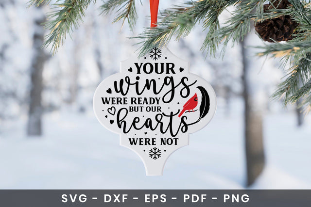 Christmas Cardinal Arabesque Tile Ornament SVG SVG CraftLabSVG 