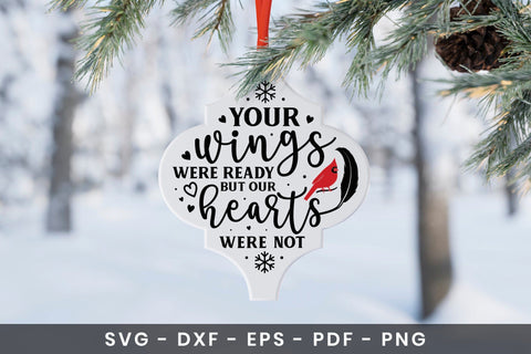 Christmas Cardinal Arabesque Tile Ornament SVG SVG CraftLabSVG 