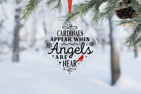 Christmas Cardinal Arabesque Tile Ornament SVG SVG CraftLabSVG 