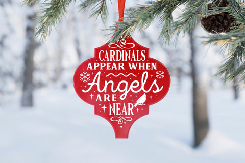 Christmas Cardinal Arabesque Tile Ornament SVG SVG CraftLabSVG 