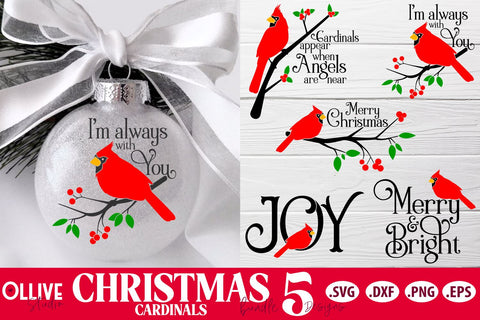 Christmas Cardinal Bundle SVG SVG Ollive Studio 
