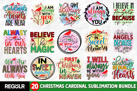 Christmas cardinal Sublimation Bundle Sublimation Regulrcrative 