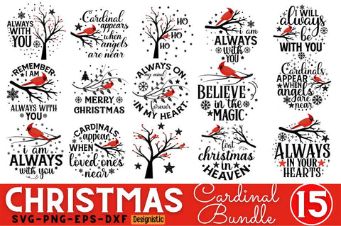 Christmas Cardinal SVG Bundle SVG DESIGNISTIC 