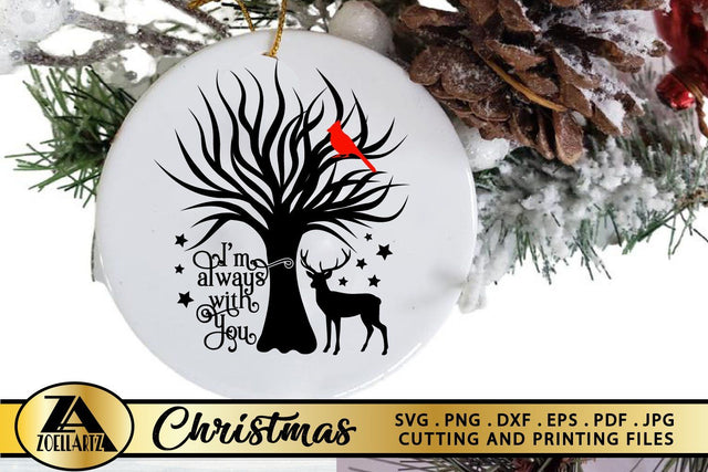 Christmas Cardinal Tree SVG Christmas Ornament SVG Cut Files SVG zoellartz 