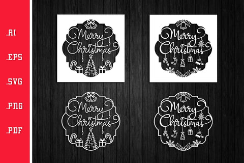 Christmas Cards SVG EPS AI PNG PDF SVG Slim Studio 