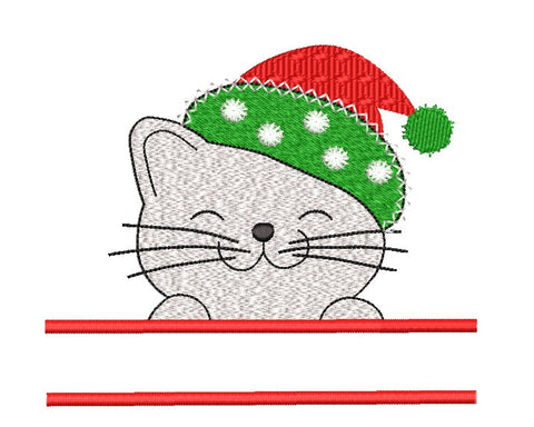 Christmas Cat Machine Embroidery Design Embroidery/Applique DESIGNS Canada Embroidery 