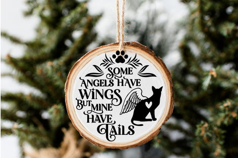 Christmas Cat Memorial Ornament SVG Angel Cat Remembrance SVG OrangeBrushStudio 