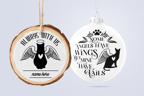 Christmas Cat Memorial Round Ornament Bundle 6 SVG SVG OrangeBrushStudio 