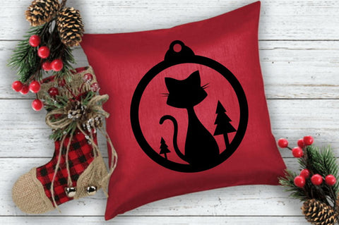 Christmas Cat Ornaments SVG Bundl SVG Regulrcrative 