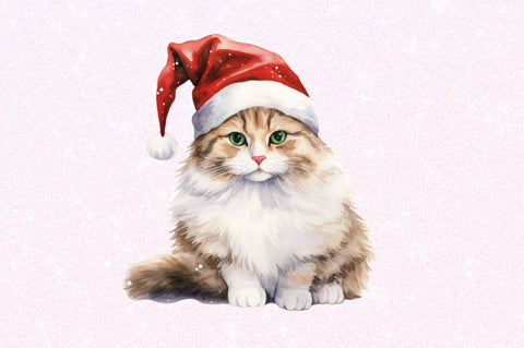 Christmas Cat single Collection Clipart Sublimation Regulrcrative 