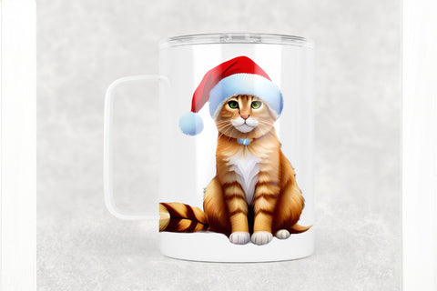 Christmas Cat Sublimation PNG. Cat Clipart Bundle SVG Olga Terlyanskaya 