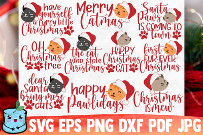 Christmas Cat SVG Bundle SVG MintyMarshmallows 