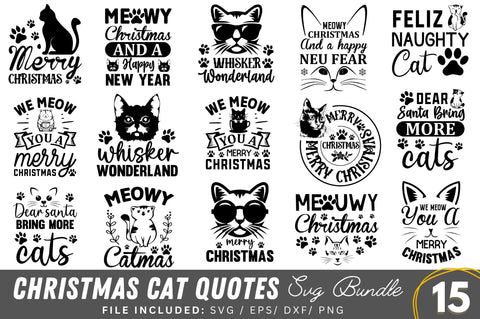 Christmas Cat Svg Bundle SVG Regulrcrative 