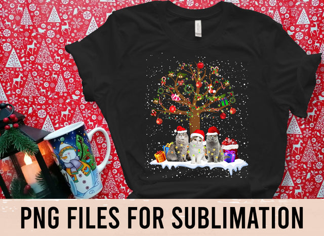 Christmas Cats Tree Png Sublimation Design,Christmas Cats Png,Merry Christmas Png,Christmas Animal Png,Christmas Cute Cats Png,Download SVG BOO-design 