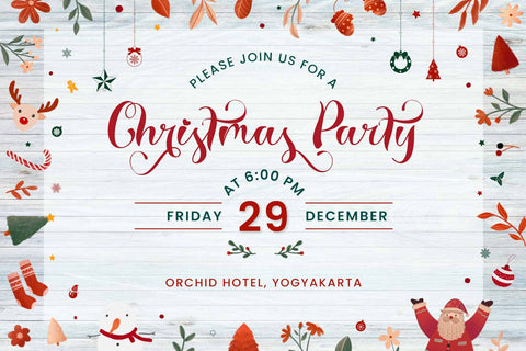 Christmas Celebration Font Prasetya Letter 