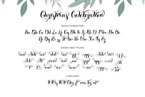 Christmas Celebration Font Prasetya Letter 