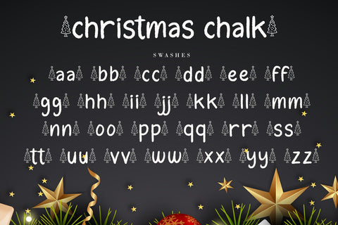 Christmas Chalk Font AEN Creative Store 