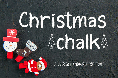 Christmas Chalk Font AEN Creative Store 
