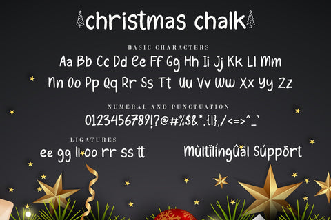 Christmas Chalk Font AEN Creative Store 