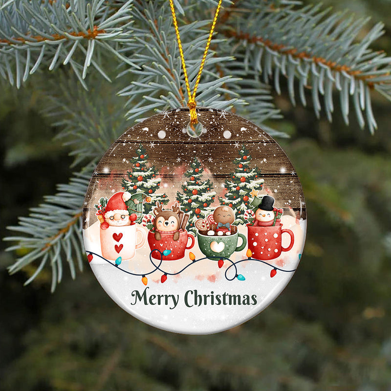 Christmas Characters Ornament PNG for Sublimation, Santa Claus ...