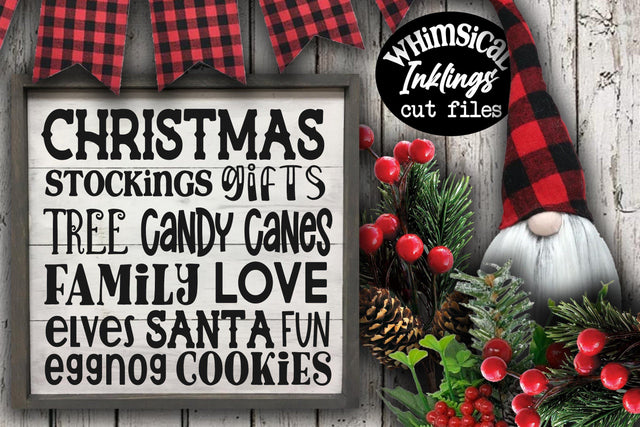 Christmas Cheer Collage SVG SVG Whimsical Inklings 