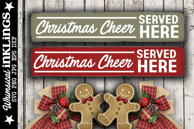 Christmas Cheer Served Here SVG SVG Whimsical Inklings 