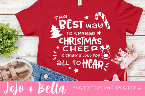 Christmas Cheer SVG, Christmas Quote Svg, Elf Svg, Christmas Sign Svg, Christmas Shirt Svg, Svg Files For Cricut and Silhouette, Sublimation, Iron On and Print. SVG Jojo&Bella 
